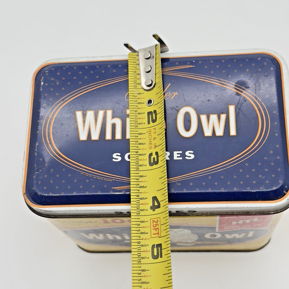 Vintage WHITE OWL SQUIRES Havana Cigars 10¢ Cent Cigar Tobacco Tin Empty Prop - Picture 15 of 16